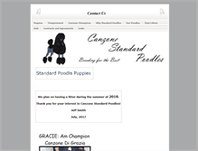 Tablet Screenshot of canzonestandardpoodles.com
